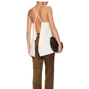 NWT Helmut Lang Tie-back faille top